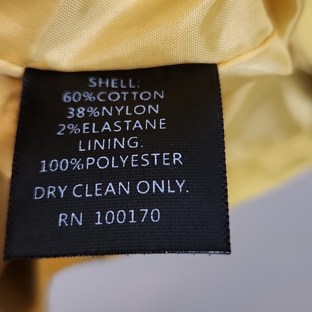 Sandro Studio Yellow Button-Up Raincoat‎ Size Large - Picture 13 of 14